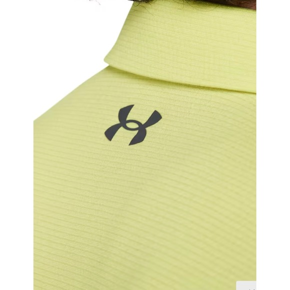 Under Armour Mens Tech Polo Shirt Yellow Short Sleeve Loose Fit 1290140 XLT NWT - Picture 8 of 8